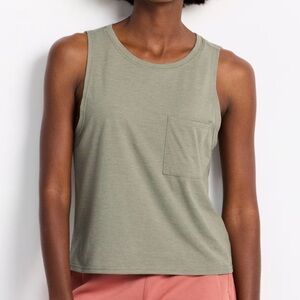THREADS 4 THOUGHT MAGGIE COMFORT JERSEY SLEEVELESS TANK GREEN - M